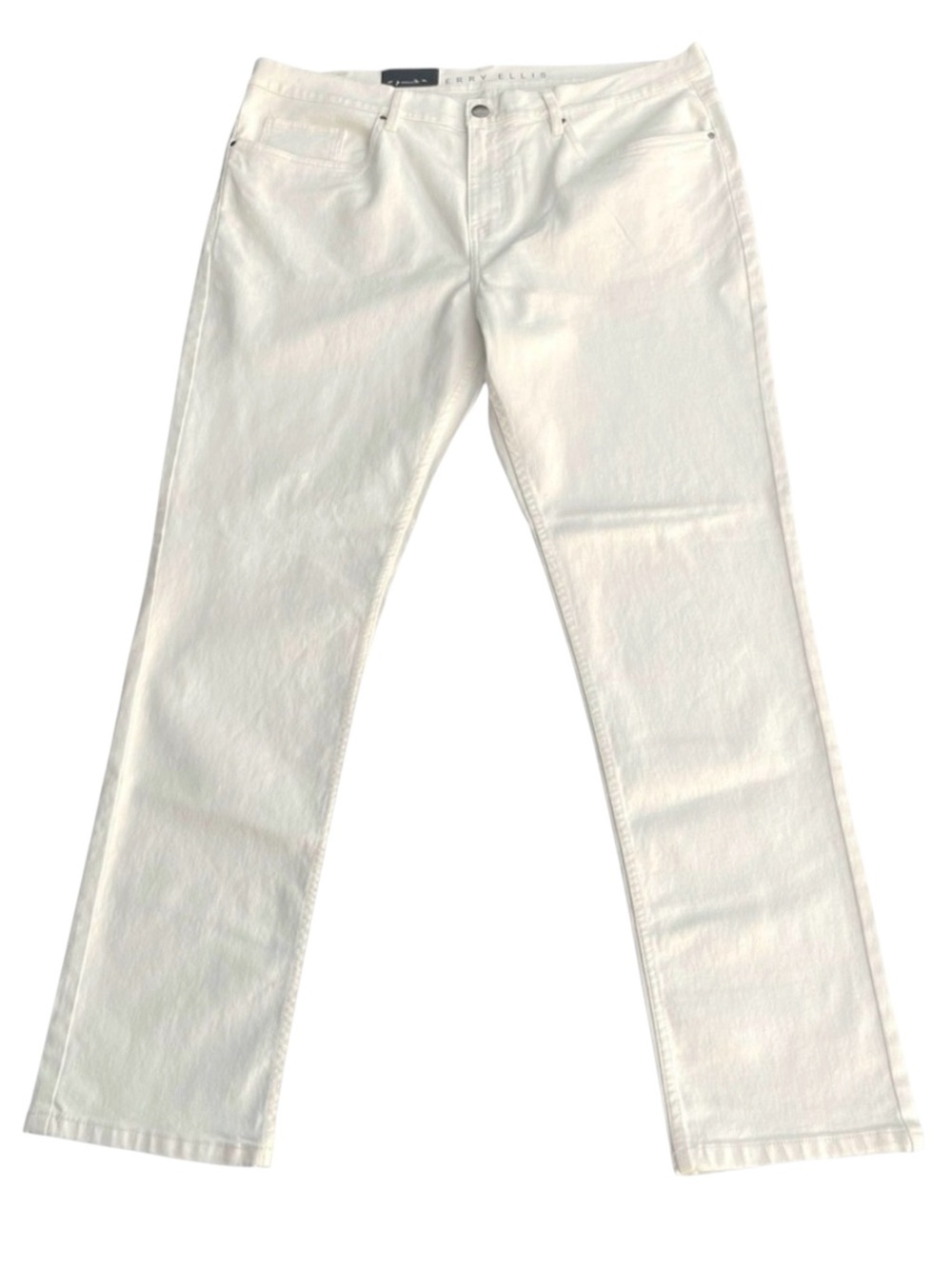 NWT Perry Ellis White Wash/Ivory Slim Fit Jeans Pants (38x32)